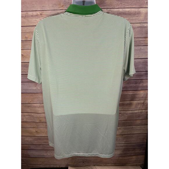 Nike Golf Polo Green Stripe Biltmore Club Crest Shirt Men’s XL Performance Fit - Picture 2 of 12